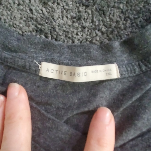 Gray Active Basic Elbow Length Sleeve Shirt - Picture 2 of 4